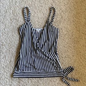 Navy & white Striped tank
